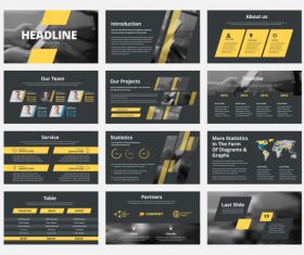Vector slides with design elements 01