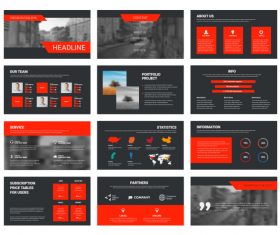 Vector slides with design elements 02