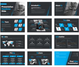 Vector slides with design elements 03
