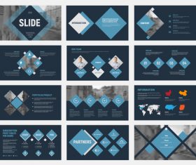 Vector slides with design elements 05