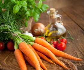 Vegetables on a wooden board 01