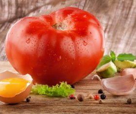 Vegetables on a wooden board 02