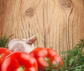 Vegetables on a wooden board 05