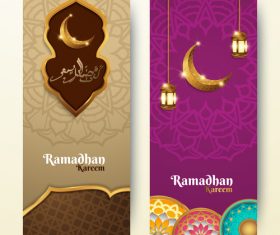 Vertical banner ramadan festival vector template 02