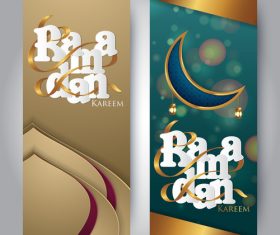 Vertical banner ramadan festival vector template 06