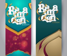Vertical banner ramadan festival vector template 07