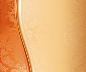 Vintage golden decor background vector material