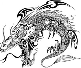 Vivid dragon vector material 01