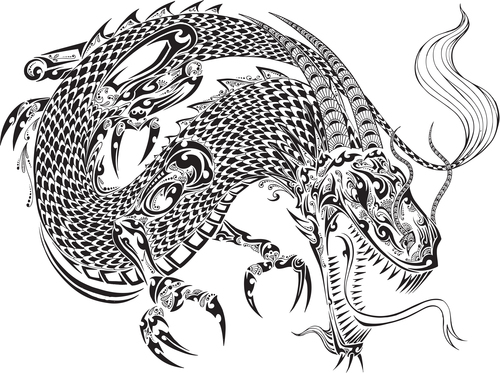 Vivid dragon vector material 03