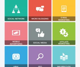 Web marketing icons