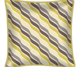 Wavy stripe pillow template vector