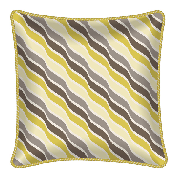 Wavy stripe pillow template vector