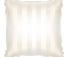 White stirpe pillow template vector 01