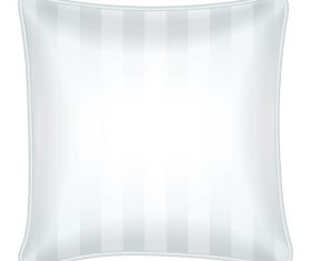 White stirpe pillow template vector 02
