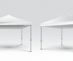 White tents vector illustration 02