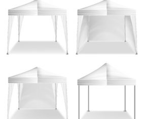 White tents vector illustration 03