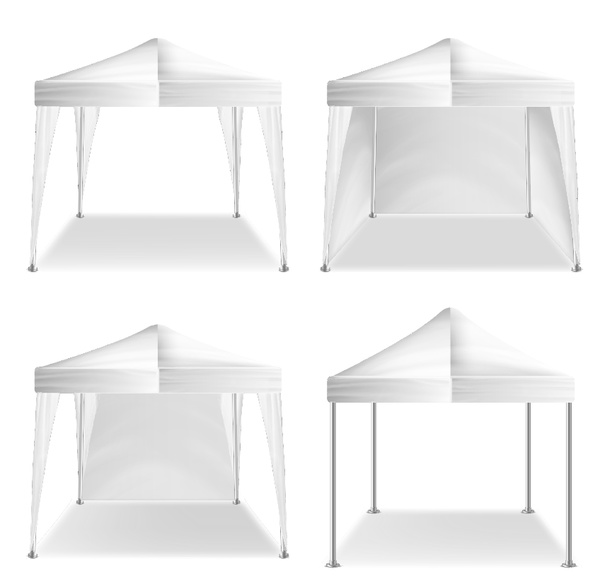 White tents vector illustration 03