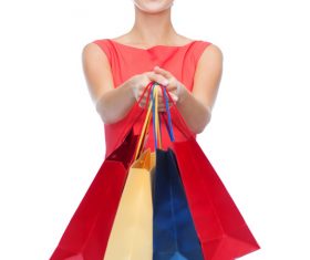 Woman with shopping bag Stock Photo 04
