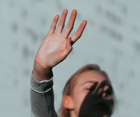 Young girl posing with funny style Stock Photo