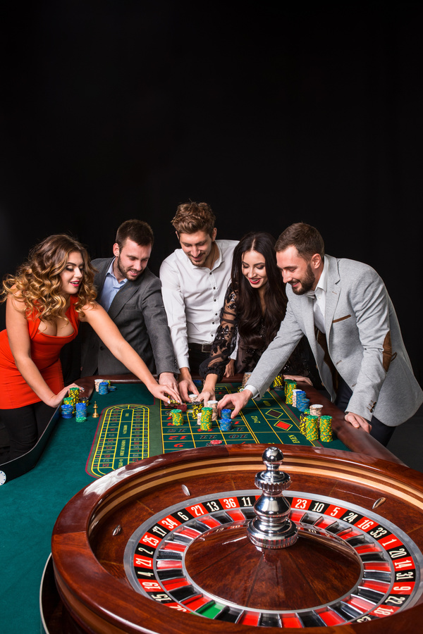 Young people playing roulette Stock Photo 15