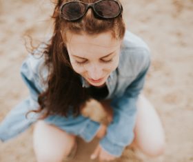 Young woman in casual style Stock Photo