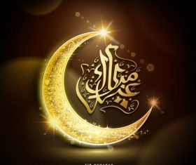 brown ramadan greeting background vector