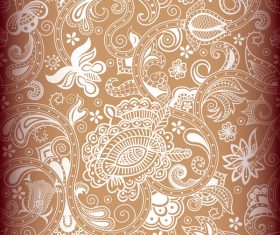 brwon decor pattern design vector 01