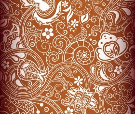brwon decor pattern design vector 02