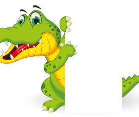 cartoon crocodile illustration vector 06