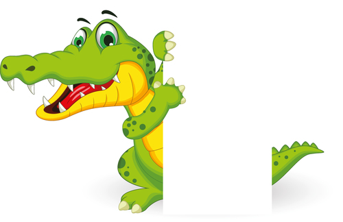 cartoon crocodile illustration vector 06