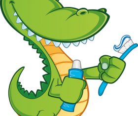 cartoon crocodile illustration vector 07