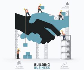 construction infographic template vector 03