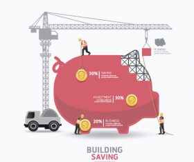 construction infographic template vector 05