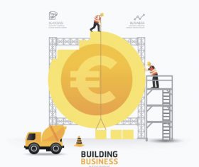 construction infographic template vector 07