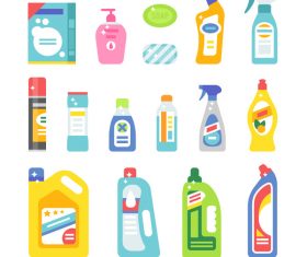 detergent design vector set