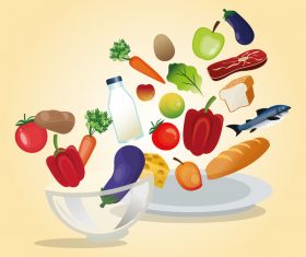 healthy food illustration vectors 06