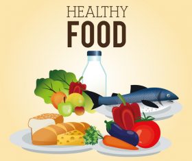 healthy food illustration vectors 07