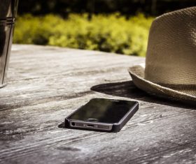 iPhone on the desktop Stock Photo 01