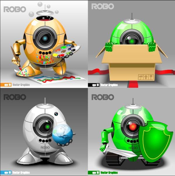 intelligent robots design vector