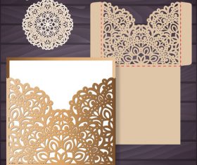 laser cutting floral decor design vector 03