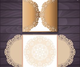 laser cutting floral decor design vector 04