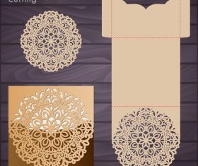 laser cutting floral decor design vector 05
