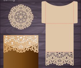 laser cutting floral decor design vector 09