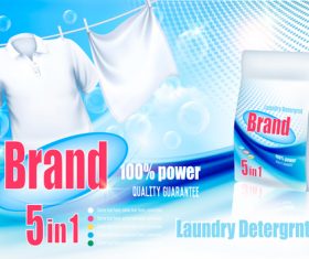 laundry detergent ad poster template vector 01