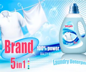laundry detergent ad poster template vector 03