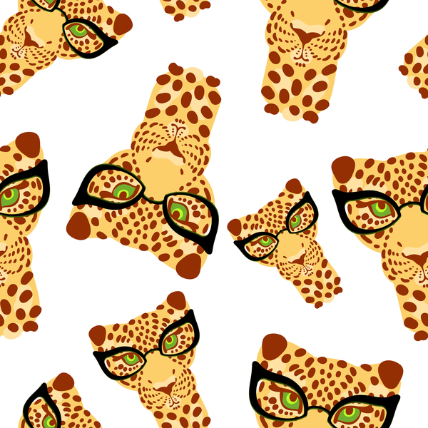 leopard seamless pattern vector