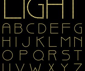 light alphabet vector design