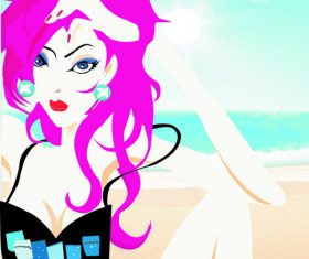 pretty girl vector
