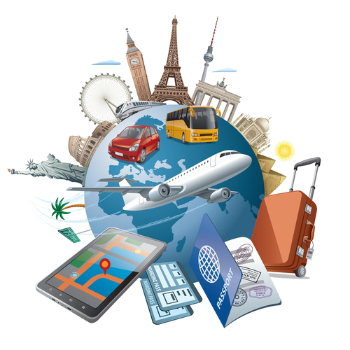 world tourism travel vector free download