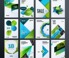 2018 with 2019 brochure cover vector template